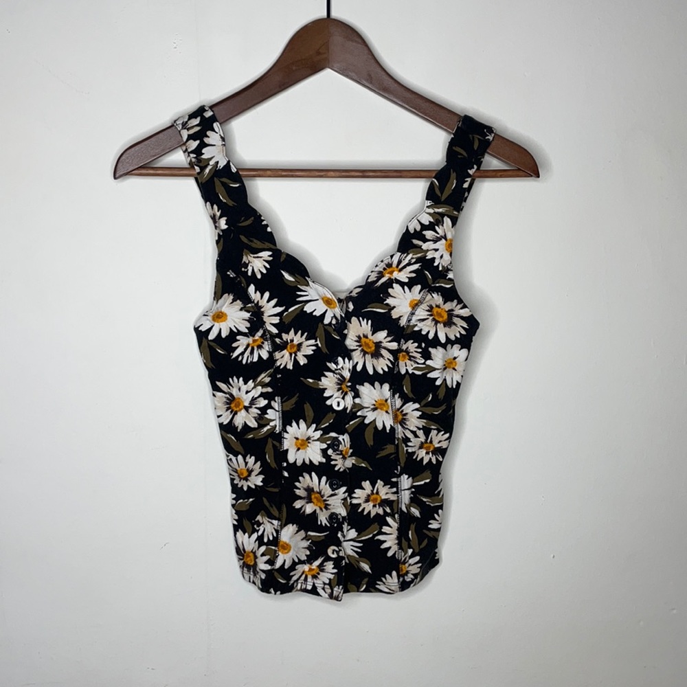 Kimchi Blue Sunflower Button Down Tank